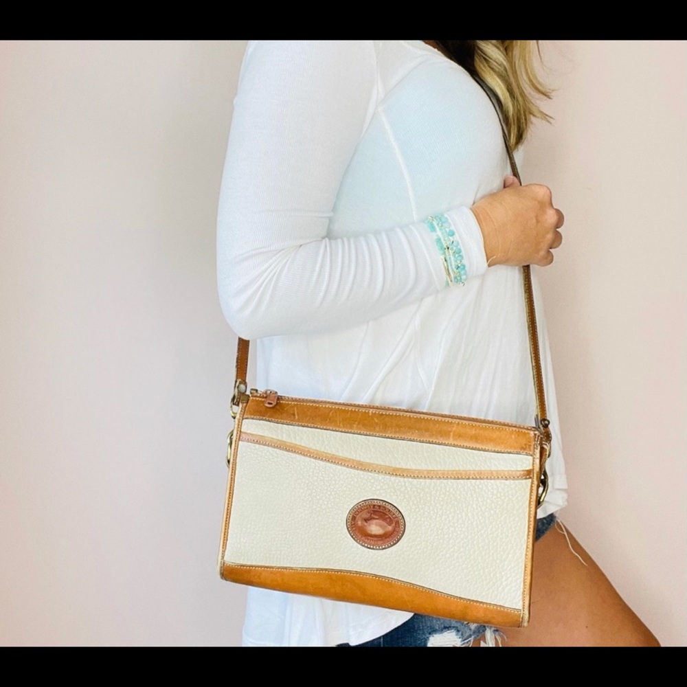 Authentic Dooney & Bourke vintage leather crossbody bag